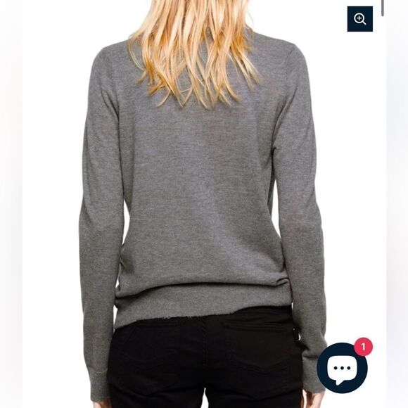 Zadig & Voltaire miss bus gray cashmere skull Strass sweater FLAWED size XS - Picture 3 of 11